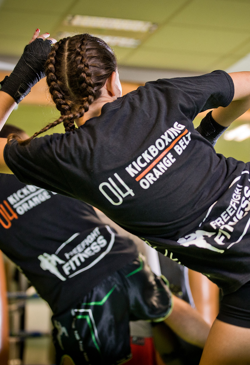 Kickboxtraining am Sandsack
